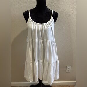 Old Navy White Tiered Spaghetti Strap Sundress
